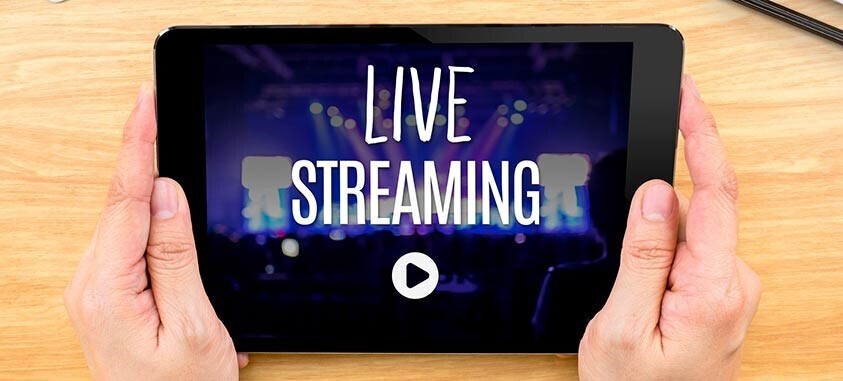 livestream on tablet