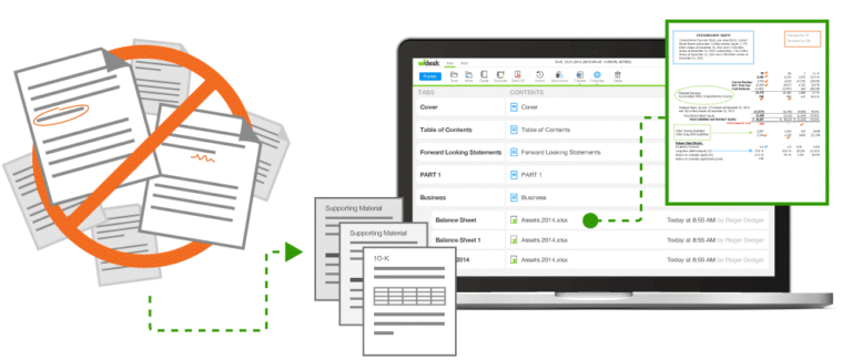 computer with documents, encouraging users to use virtual documents instead of paper