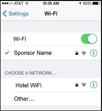 wifi with sponsor name
